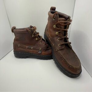 Justin 991 Chip Brown Leather Lace-Up Ankle Chukka Boots Womens 7.5M Hiking